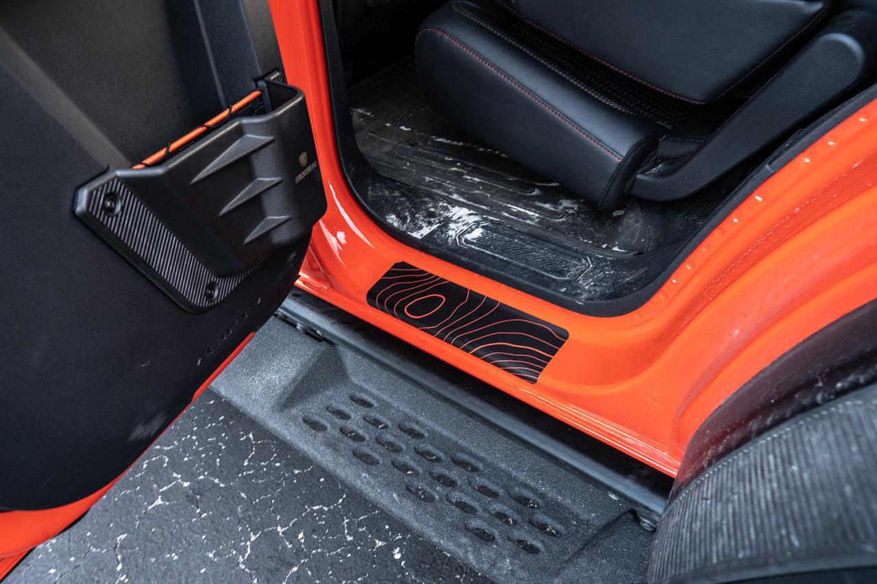 Topo Door Sill Protectors - 2021+ Bronco 2/4 Door StickerFab