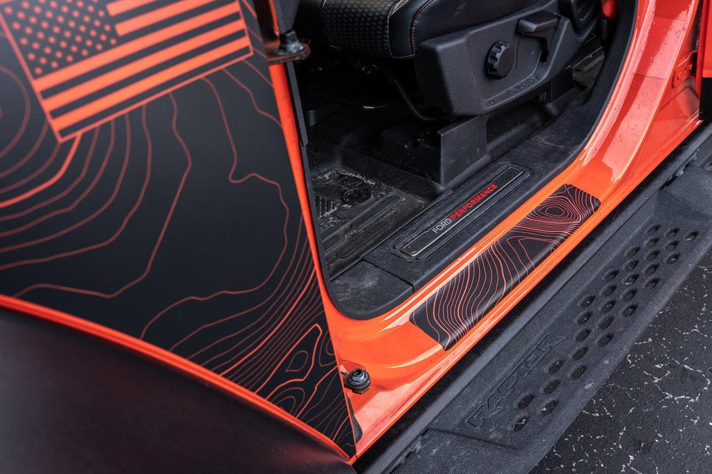 Topo Door Sill Protectors - 2021+ Bronco 2/4 Door StickerFab
