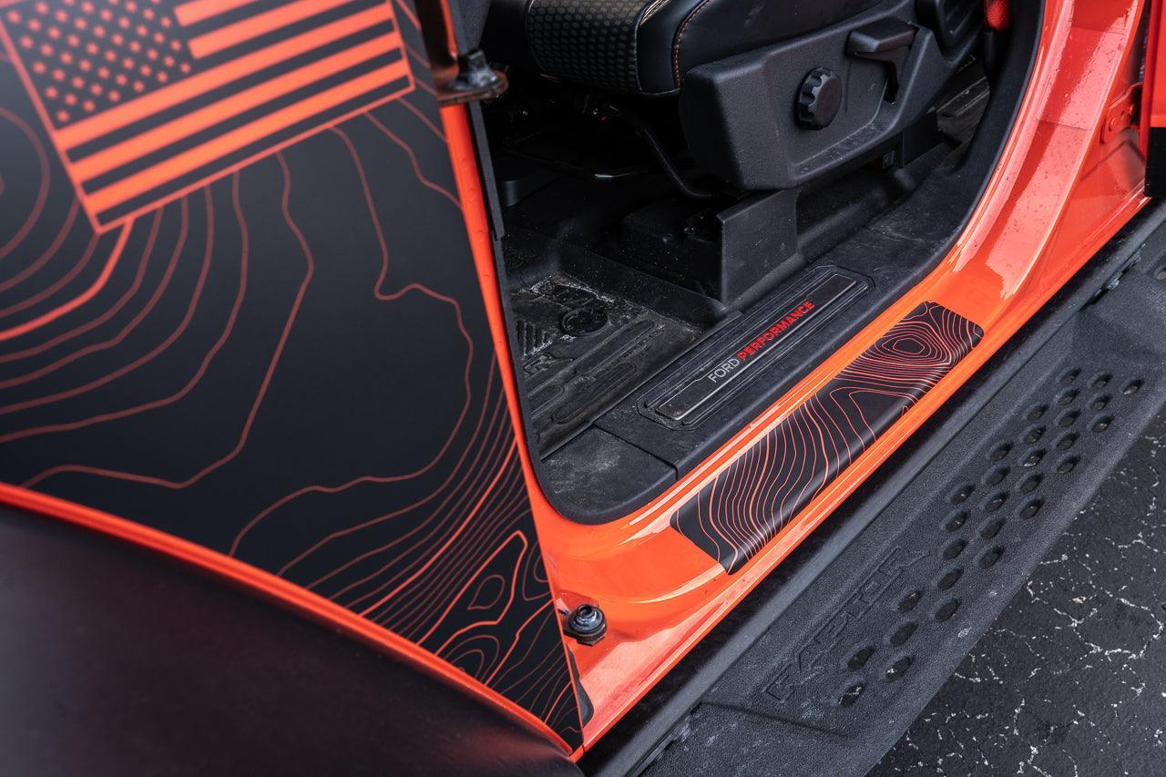 Topo Door Sill Protectors - 2021+ Bronco 2/4 Door StickerFab