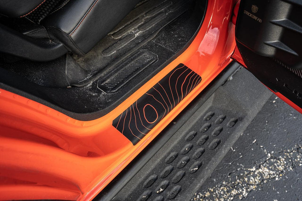 Topo Door Sill Protectors - 2021+ Bronco 2/4 Door StickerFab