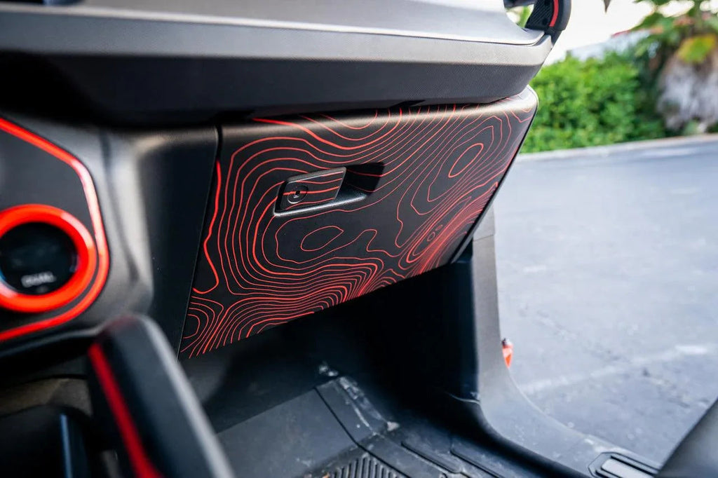 Topo Glovebox Overlay Kit (Printed Series) - 2021+ Bronco StickerFab