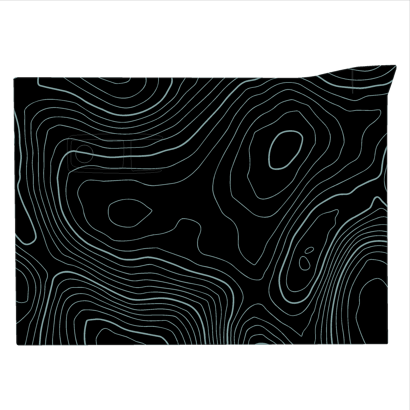 Topo Glovebox Overlay Kit (Printed Series) - 2021+ Bronco StickerFab