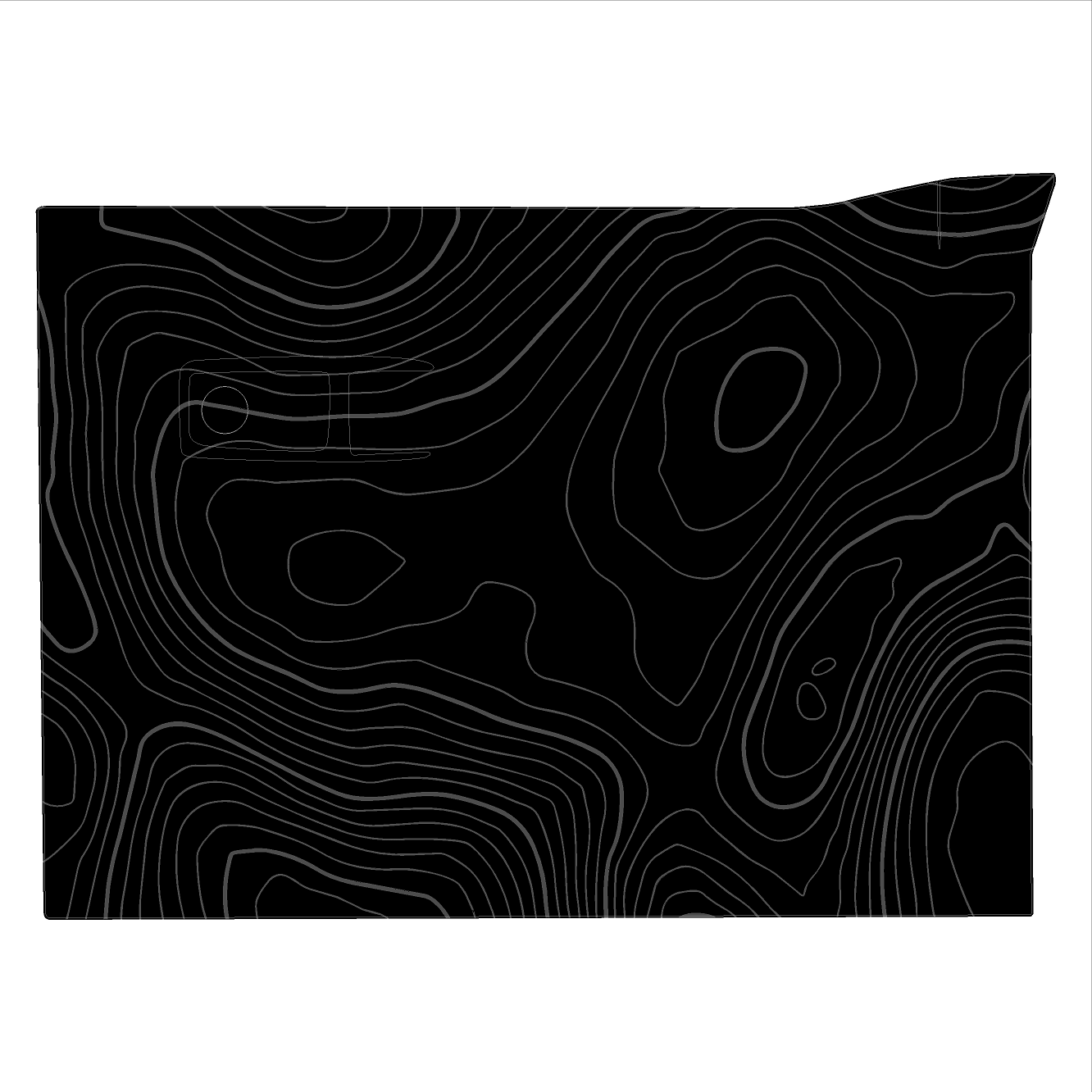 Topo Glovebox Overlay Kit (Printed Series) - 2021+ Bronco StickerFab