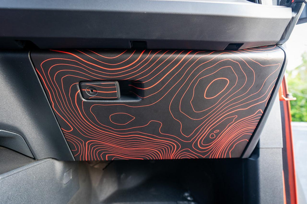 Topo Glovebox Overlay Kit (Printed Series) - 2021+ Bronco StickerFab
