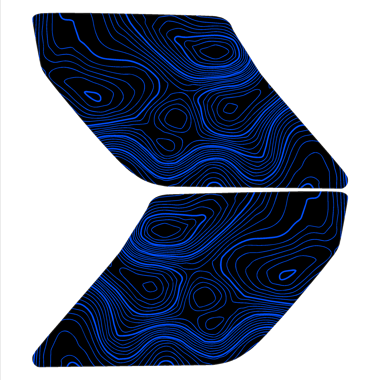 Topo Interior Sun Visor Overlays (Printed Series) - 2021+ Bronco (NO Homelink) StickerFab