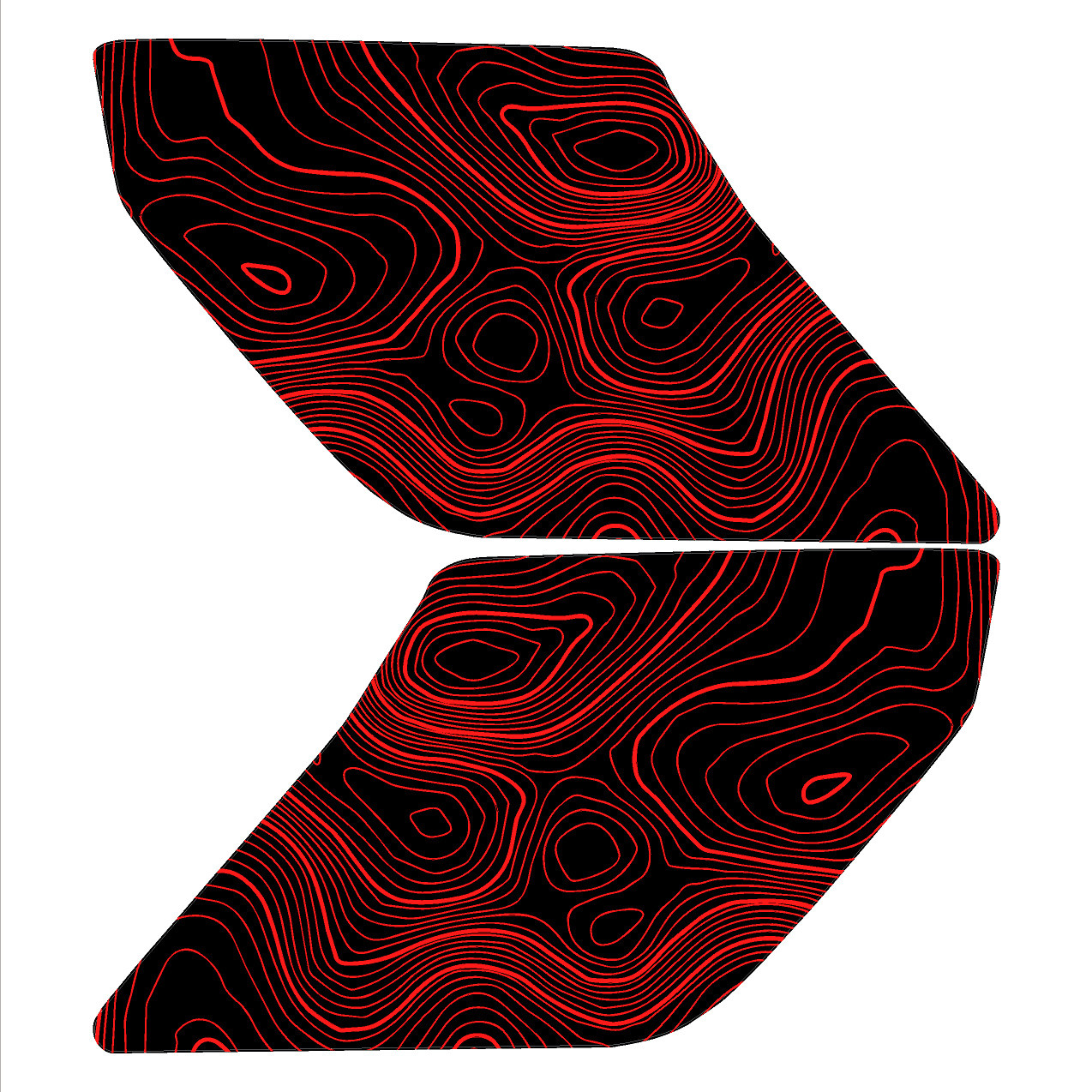 Topo Interior Sun Visor Overlays (Printed Series) - 2021+ Bronco (with Homelink) StickerFab