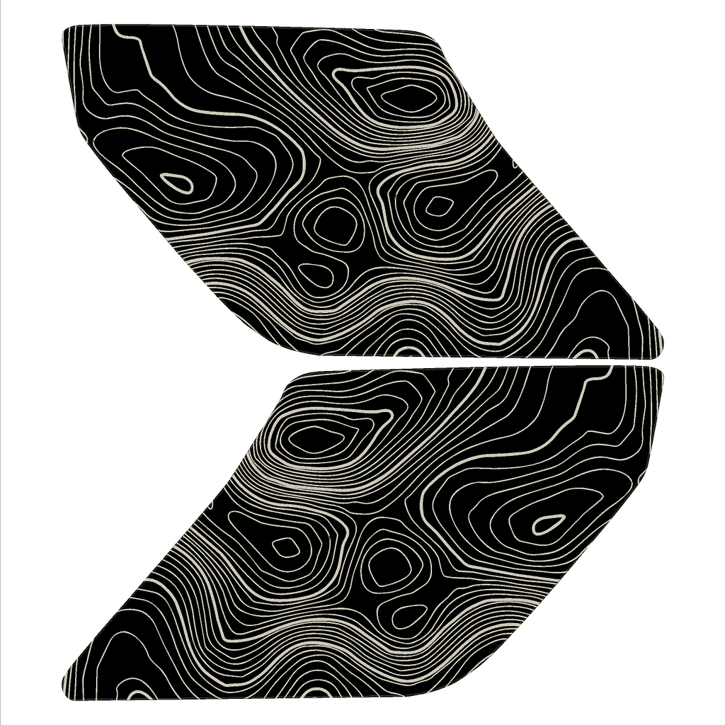 Topo Interior Door Handle Overlays - 2021+ Bronco StickerFab