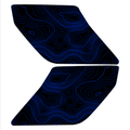 Topo Interior Lower Front Door Card Insert Overlays (Printed Series) - 2021+ Bronco 4 Door StickerFab