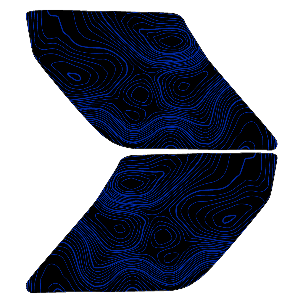 Topo Interior Door Handle Overlays - 2021+ Bronco StickerFab