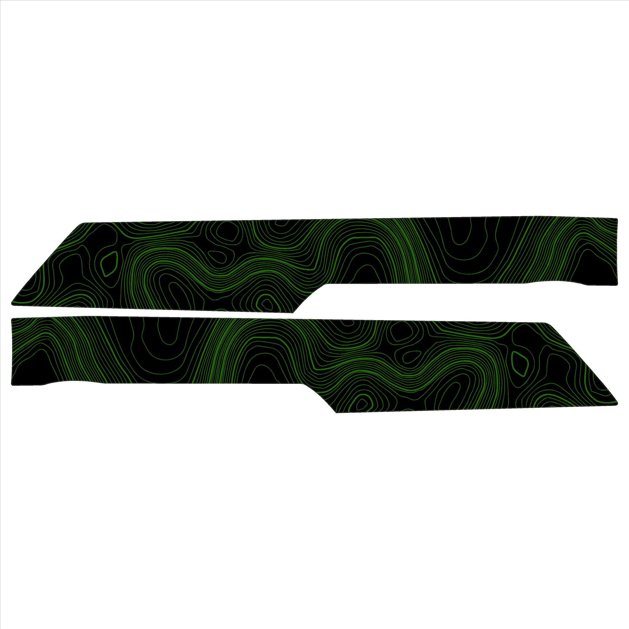 Topo Understeering Panel Overlay (Printed Series) - 2023+ Bronco (Type B) StickerFab