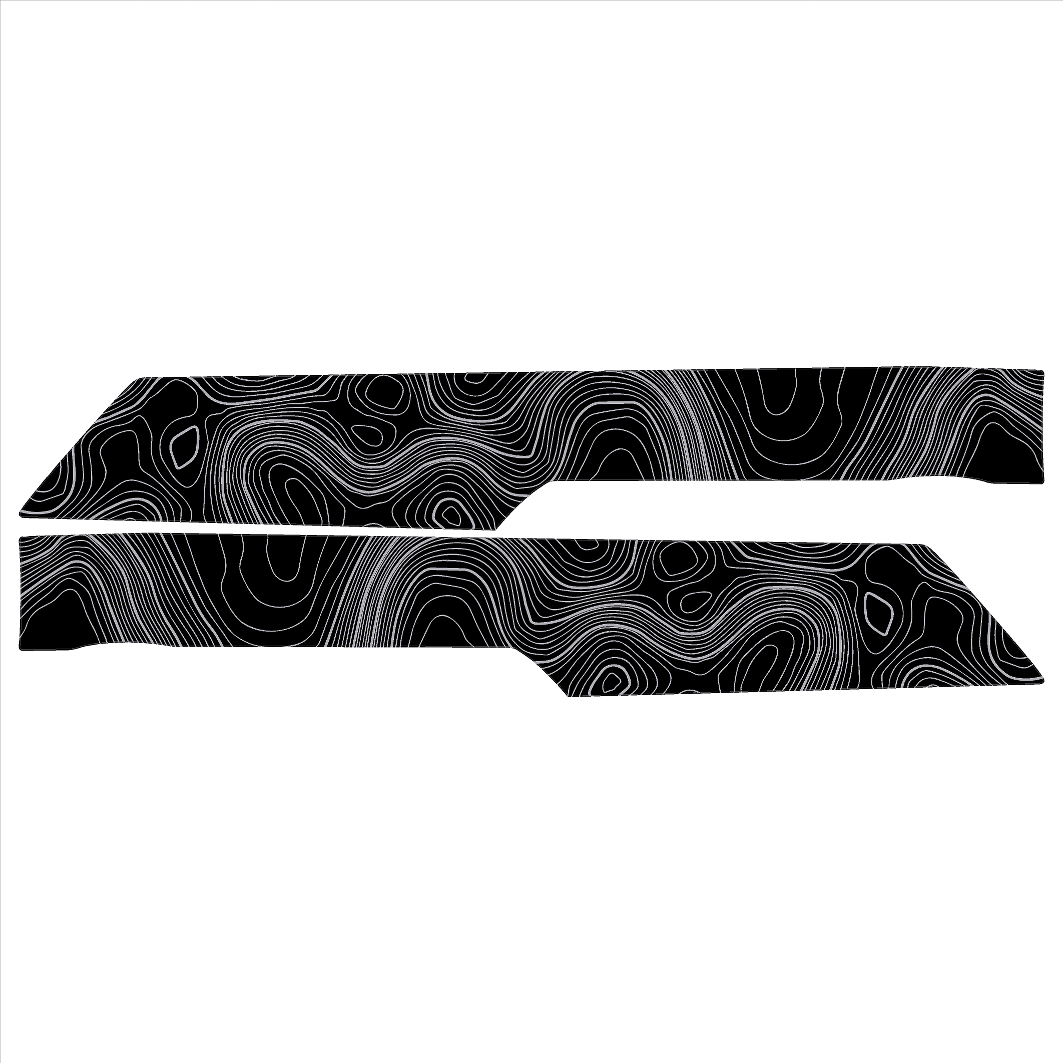 Topo Understeering Panel Overlay (Printed Series) - 2023+ Bronco (Type B) StickerFab