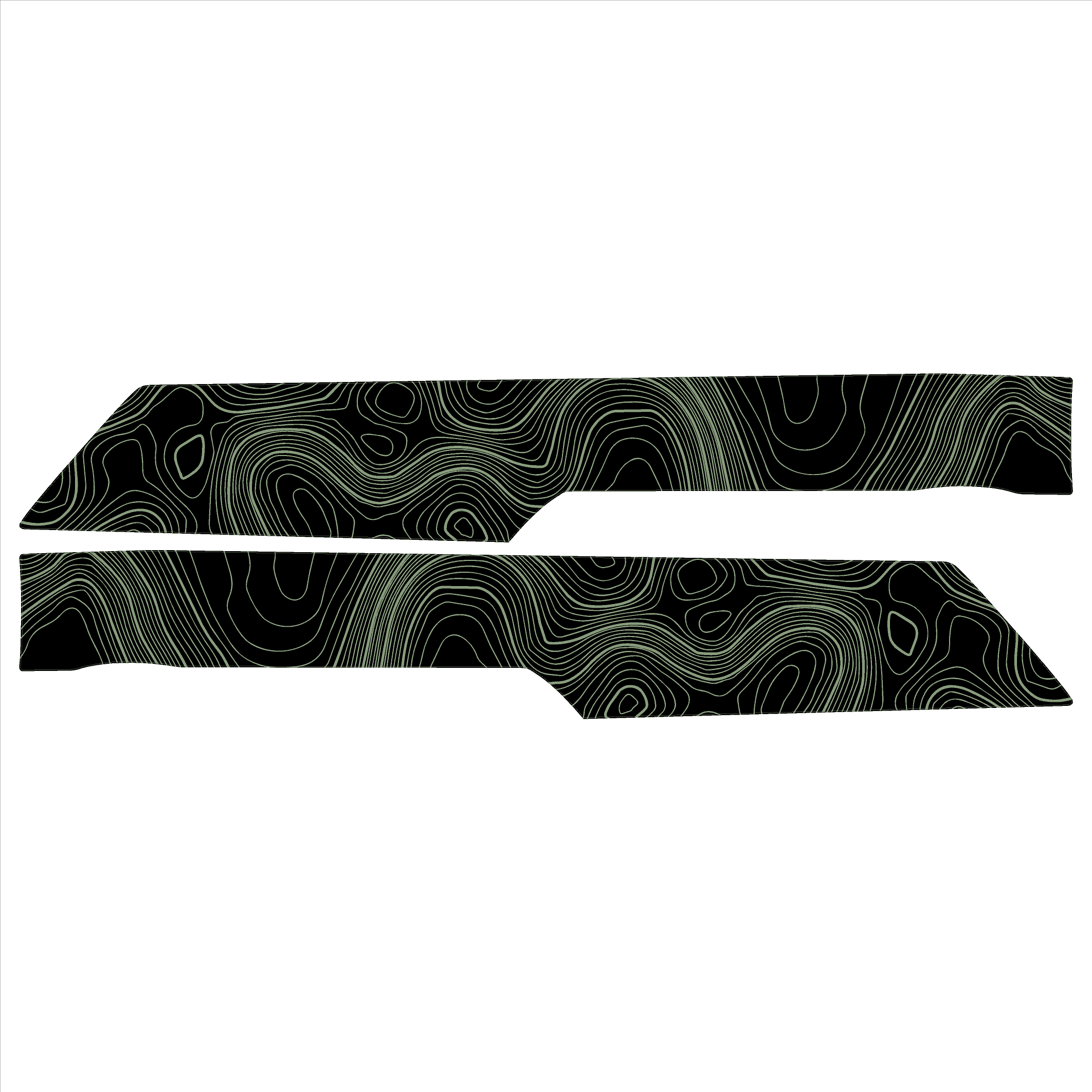 Topo Understeering Panel Overlay (Printed Series) - 2023+ Bronco (Type B) StickerFab