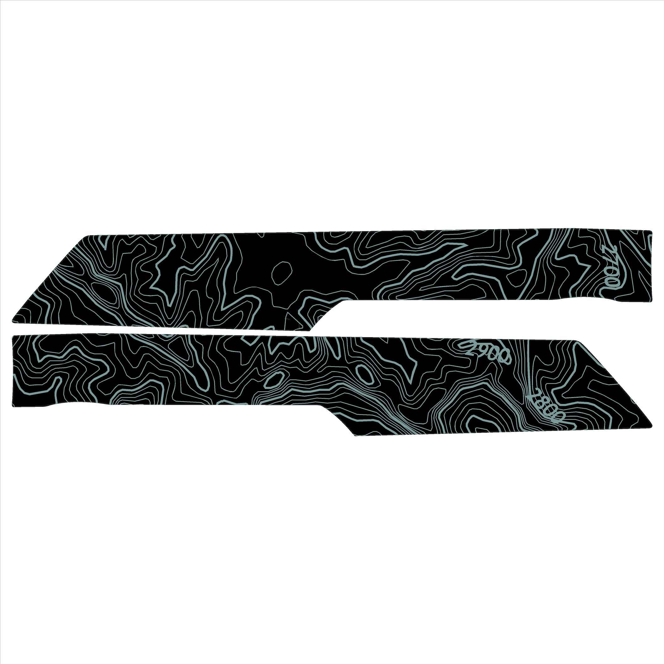 Topo Understeering Panel Overlay (Printed Series) - 2023+ Bronco (Type B) StickerFab