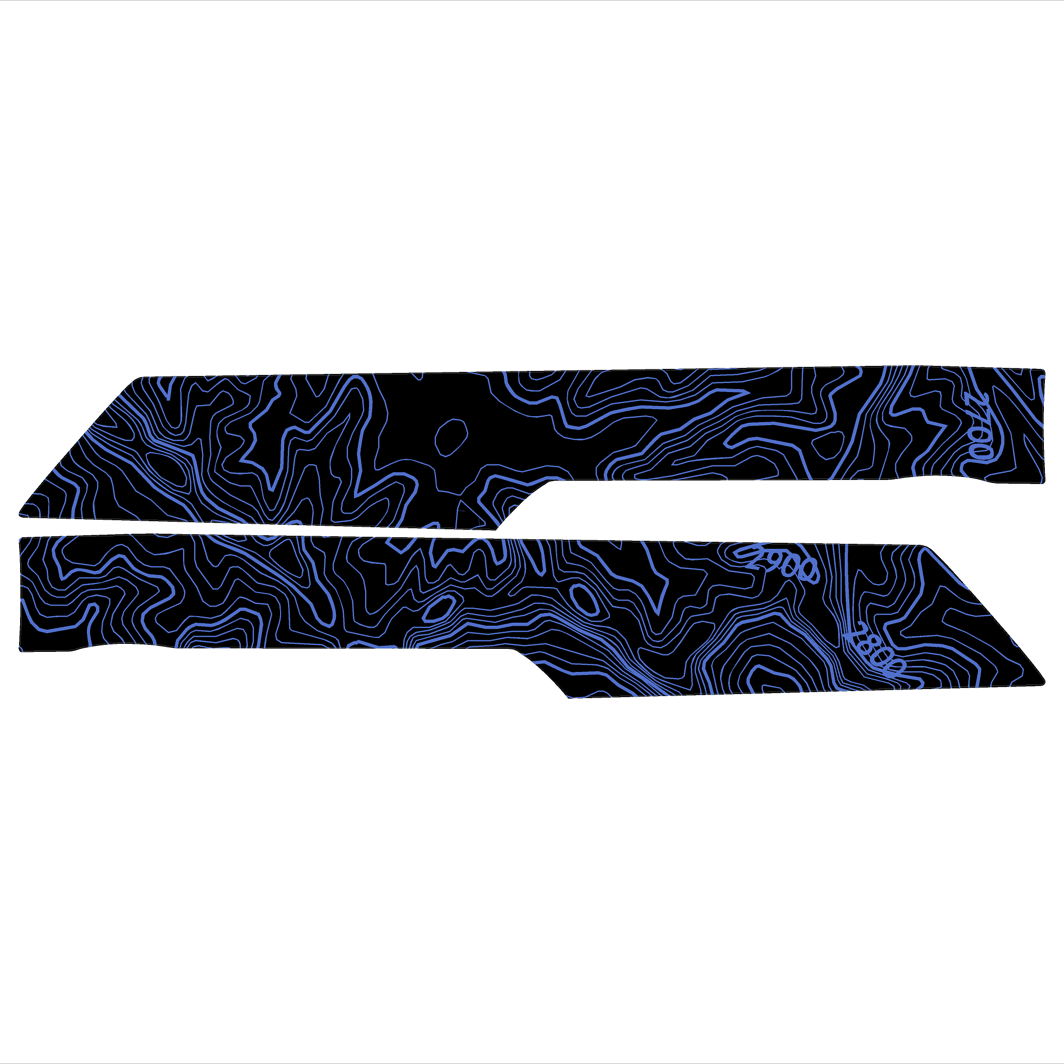 Topo Understeering Panel Overlay (Printed Series) - 2021-2022 Bronco (Type A) StickerFab