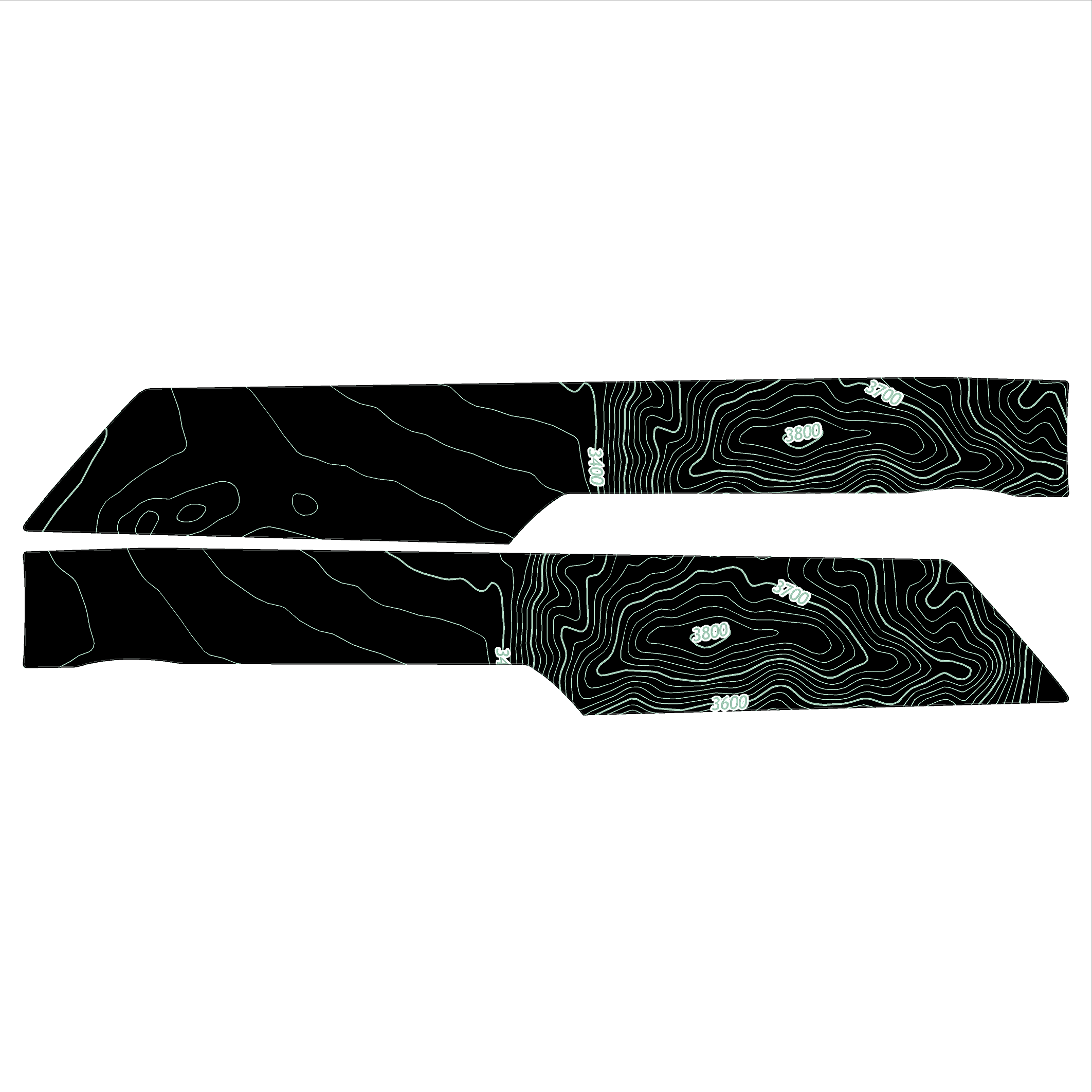 Topo Understeering Panel Overlay (Printed Series) - 2023+ Bronco (Type B) StickerFab