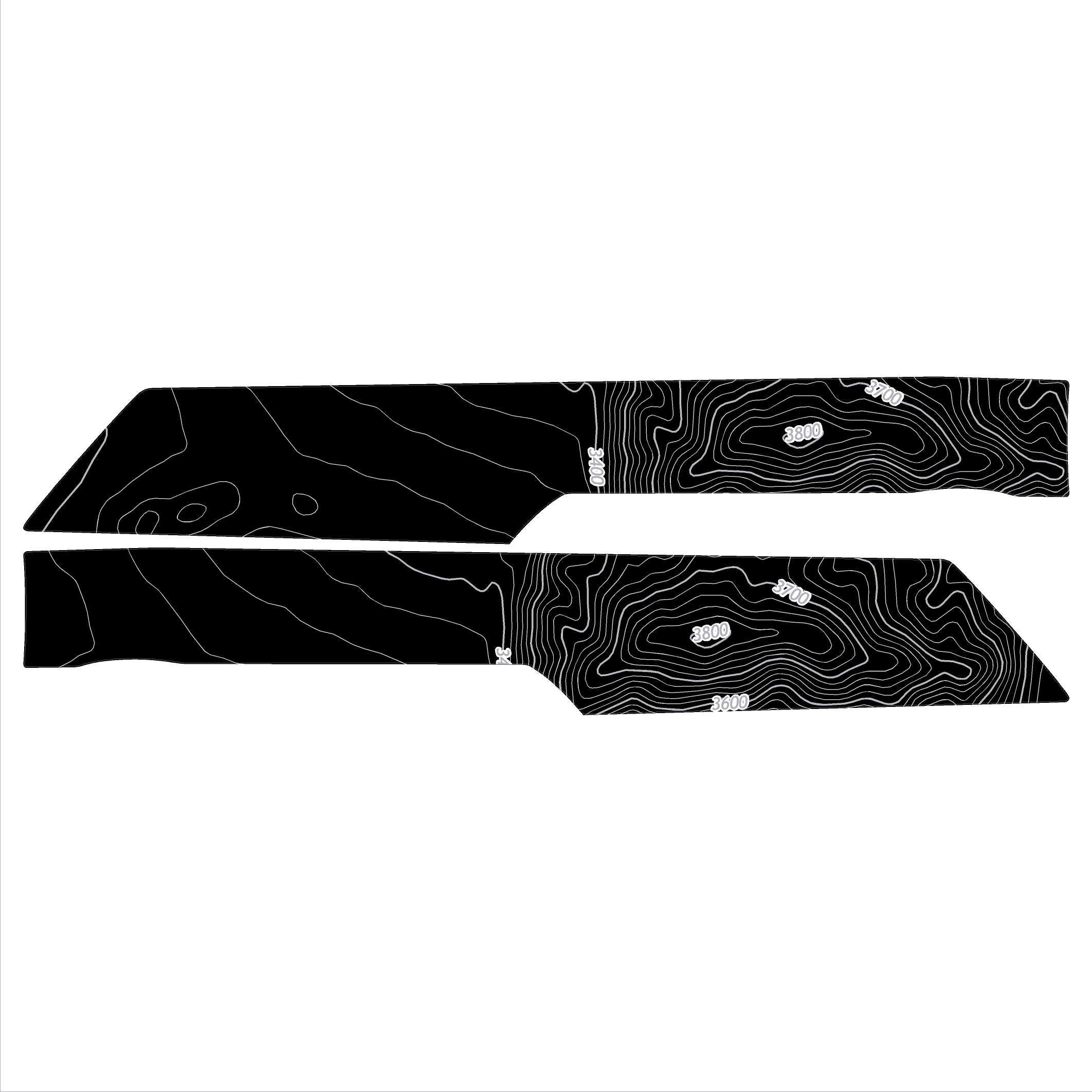 Topo Understeering Panel Overlay (Printed Series) - 2021-2022 Bronco (Type A) StickerFab