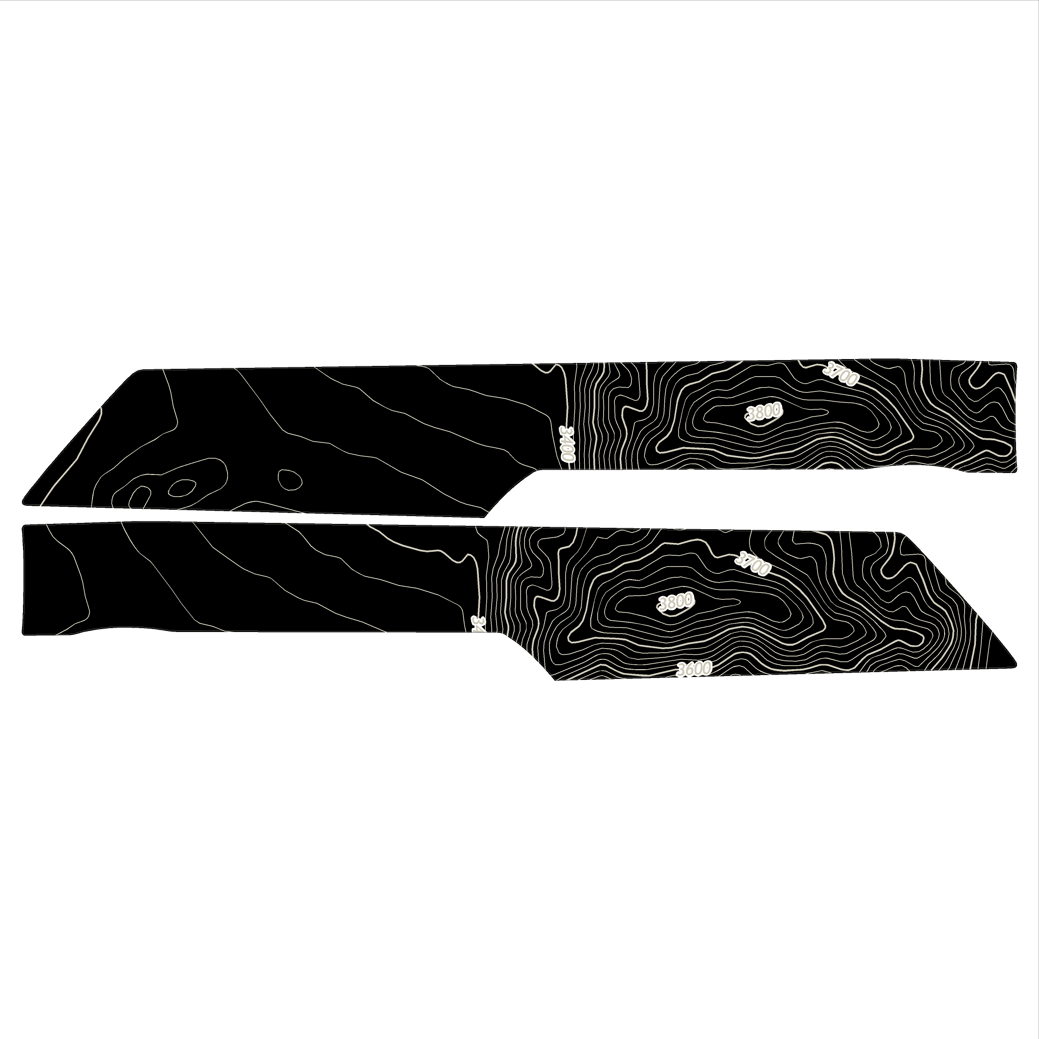 Topo Understeering Panel Overlay (Printed Series) - 2023+ Bronco (Type B) StickerFab
