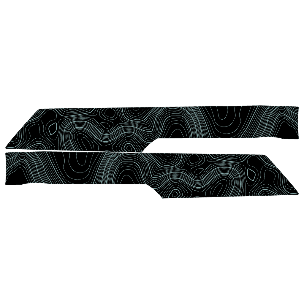 Topo Rear Interior Lower Door Card Insert Overlays (Printed Series) - 2021+ Bronco 4 Door StickerFab