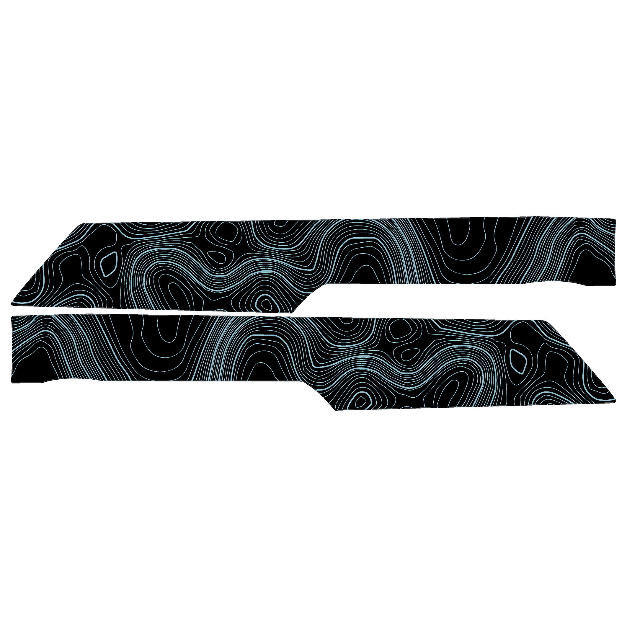 Topo Understeering Panel Overlay (Printed Series) - 2023+ Bronco (Type B) StickerFab