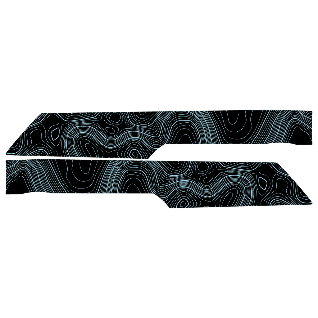 Topo Rear Interior Lower Door Card Insert Overlays (Printed Series) - 2021+ Bronco 4 Door StickerFab