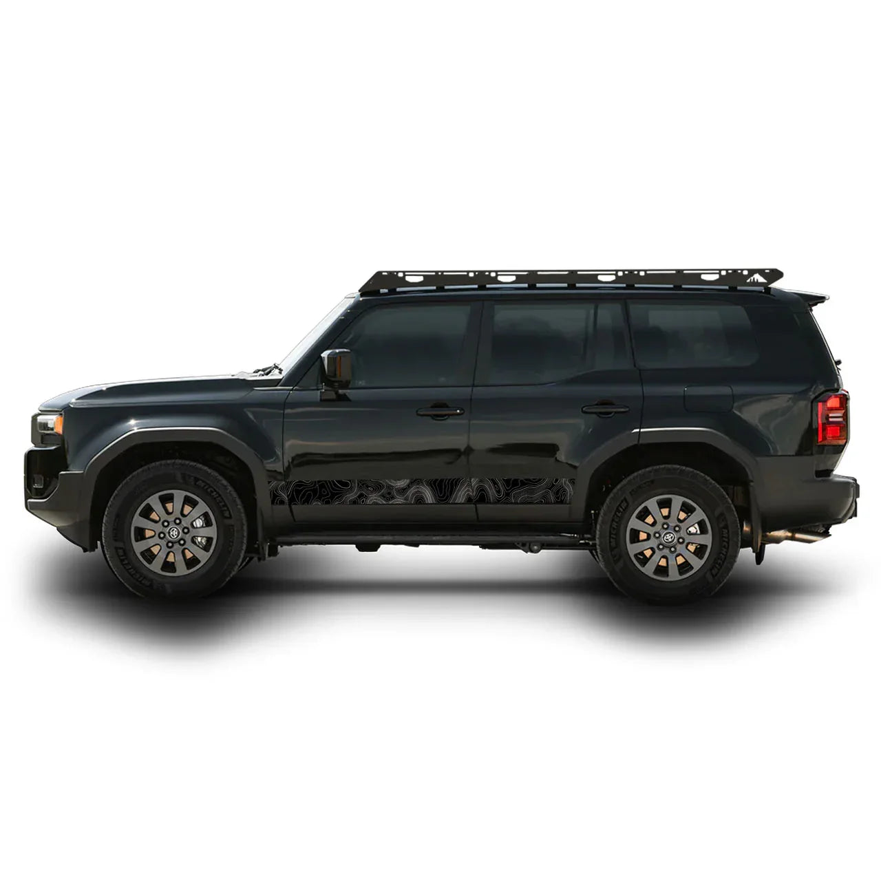 Topographic Map Lower Door Protector - 2024+ Land Cruiser StickerFab