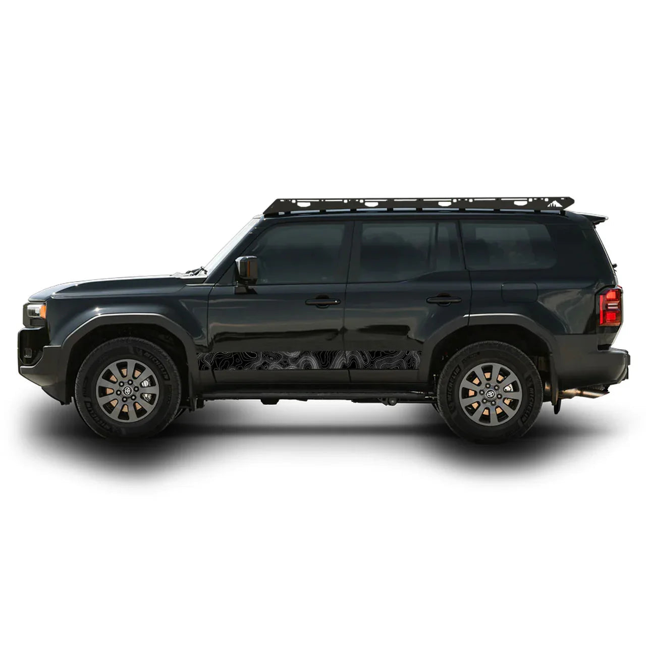 Topographic Map Lower Door Protector - 2024+ Land Cruiser StickerFab