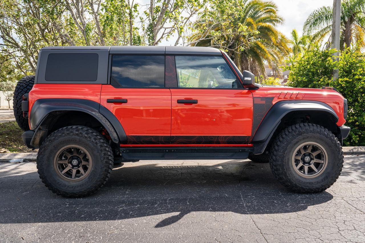 Topo Lower Door Protection - 2021+ Bronco StickerFab