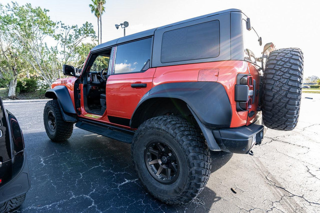 Topo Rear Window Triangle Overlay (Printed Series) - 2021+ Bronco 4 Door StickerFab