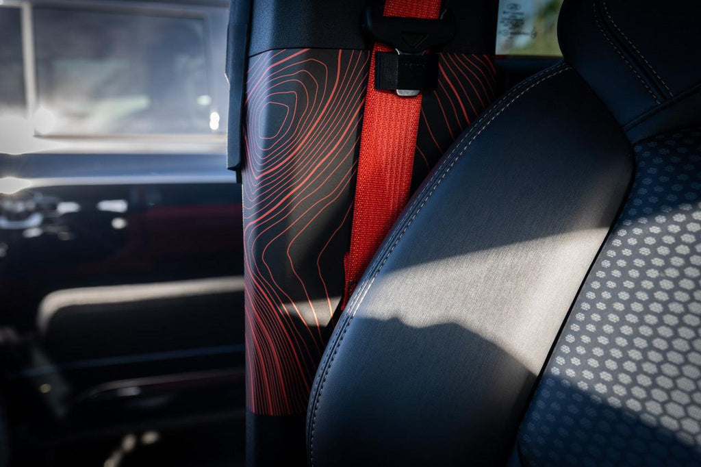 Topo Seatbelt Trim Protector (Printed Series) - 2021+ Bronco 4 Door StickerFab