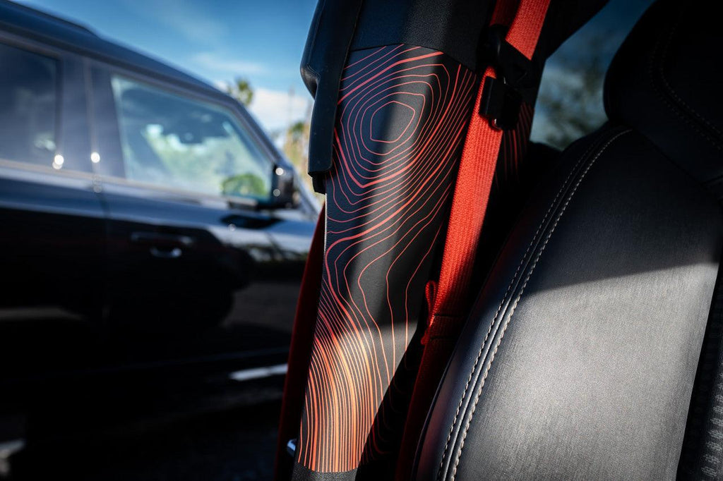 Topo Seatbelt Trim Protector (Printed Series) - 2021+ Bronco 4 Door StickerFab