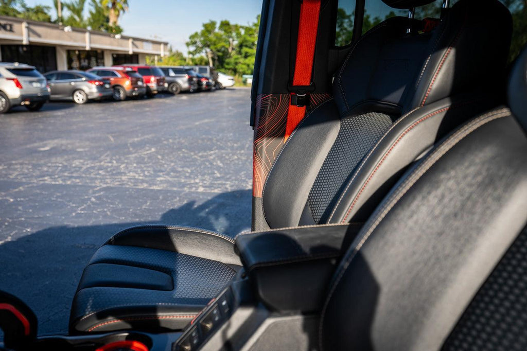 Topo Seatbelt Trim Protector (Printed Series) - 2021+ Bronco 4 Door StickerFab