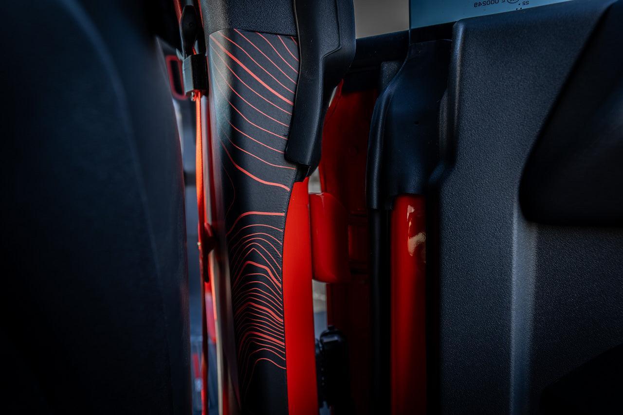 Topo Seatbelt Trim Protector (Printed Series) - 2021+ Bronco 4 Door StickerFab