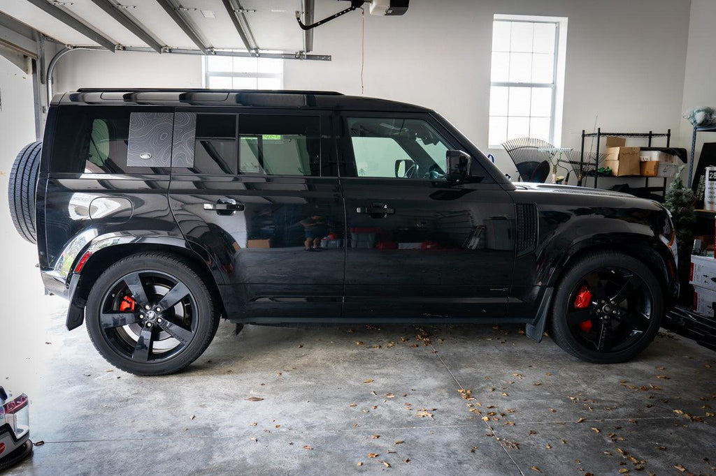 Topo Side Window Panel Overlays - 2020+ Land Rover Defender 110 / 130 StickerFab