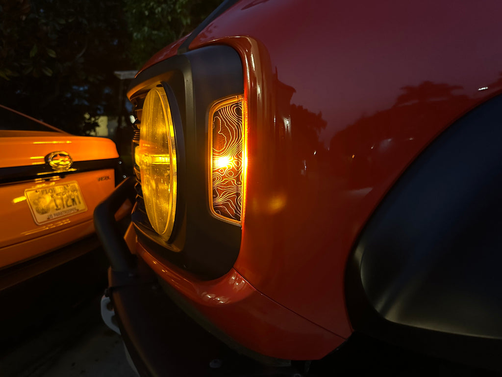 Topo Sidemarker Overlays (Front Only, Printed Series) - 2021+ Bronco (ALL) StickerFab