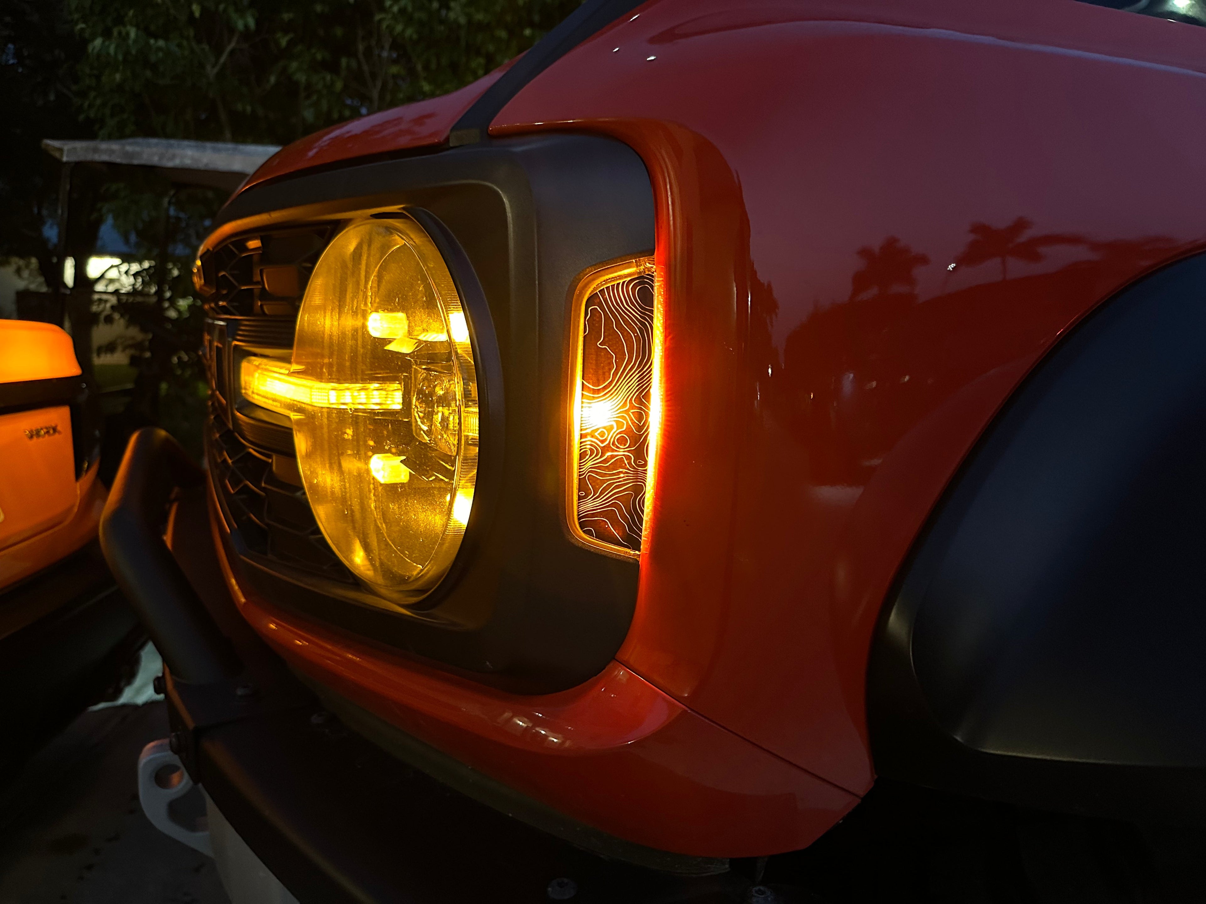 Topo Sidemarker Overlays (Front Only, Printed Series) - 2021+ Bronco (ALL) StickerFab