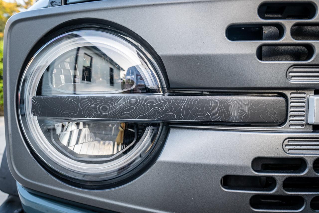 Topo Signature DRL Bar Overlays (Printed Series) - 2021+ Bronco (Signature Headlights) StickerFab