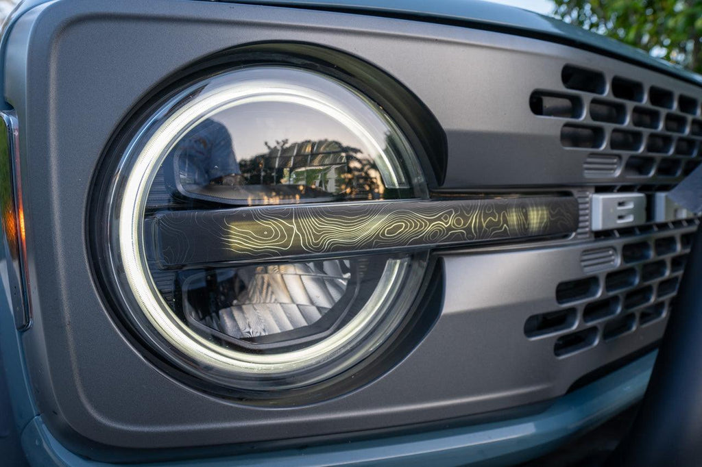 Topo Signature DRL Bar Overlays (Printed Series) - 2021+ Bronco (Signature Headlights) StickerFab
