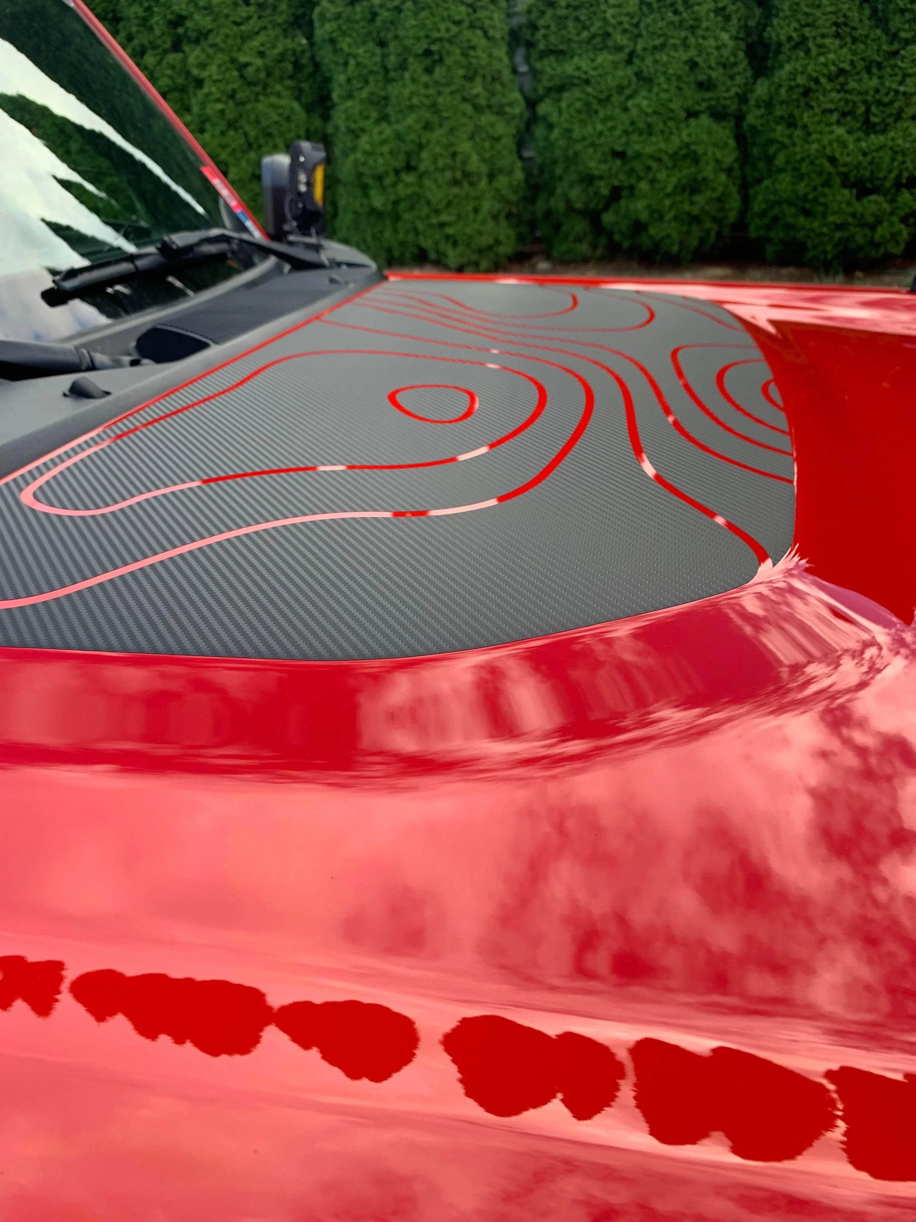 Topographic Map Hood Overlay - 2021+ Bronco StickerFab