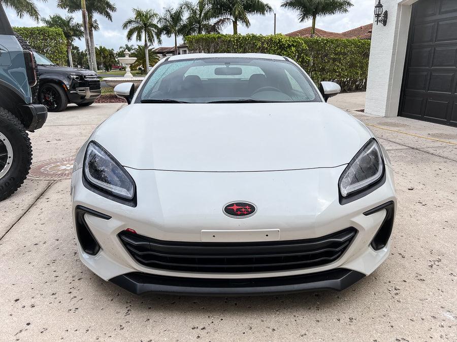 Tow Hook Cover Overlay with "TOW" Logo - 2022 BRZ StickerFab