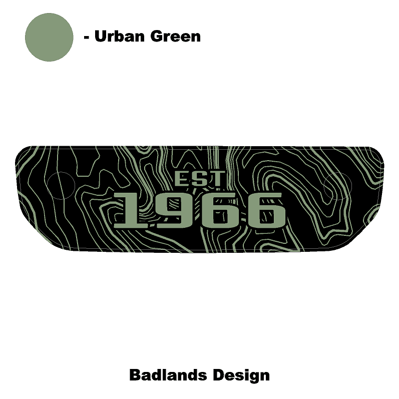 1966 Topographic Shifter Plate (Printed Series + Acrylic) - 2021+ Bronco StickerFab