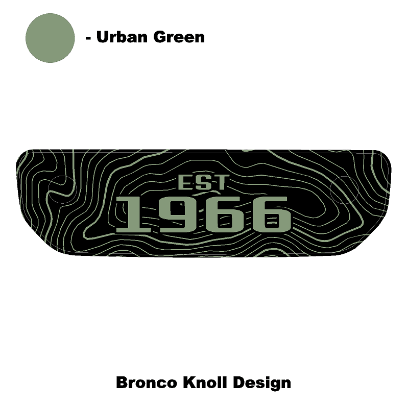 1966 Topographic Shifter Plate (Printed Series + Acrylic) - 2021+ Bronco StickerFab