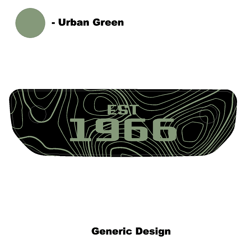 1966 Topographic Shifter Plate (Printed Series + Acrylic) - 2021+ Bronco StickerFab