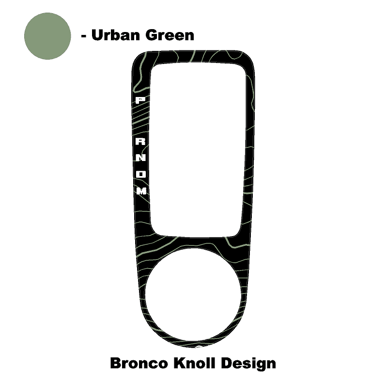 Topo Automatic Shifter Overlay (Printed Series) - 2021+ Bronco Automatic StickerFab