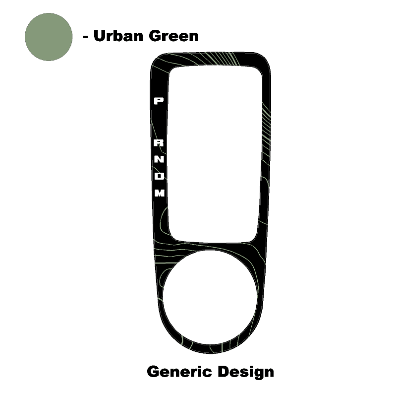 Topo Automatic Shifter Overlay (Printed Series) - 2021+ Bronco Automatic StickerFab