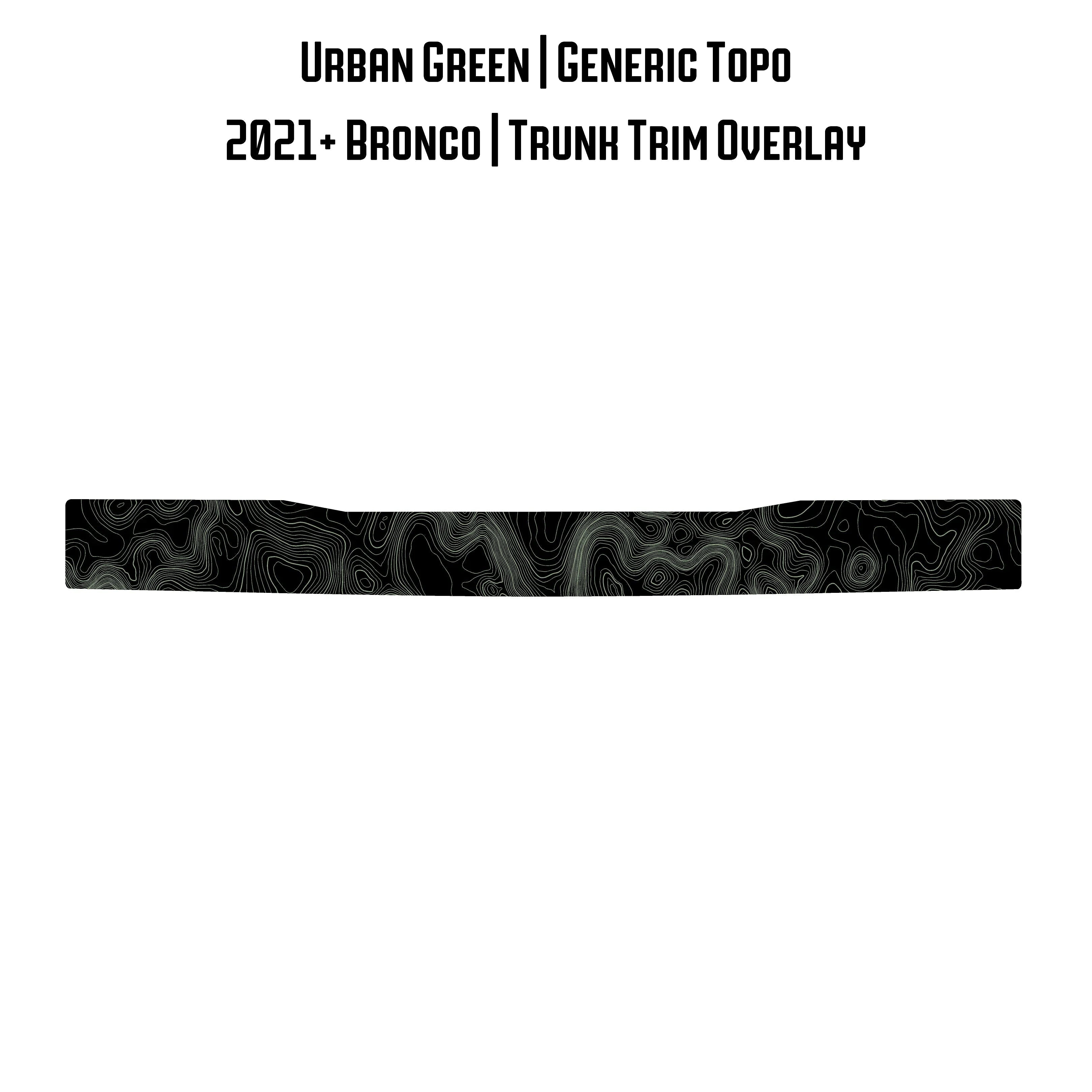 Topo Trunk Trim Overlay / Protector - 2021+ Bronco StickerFab