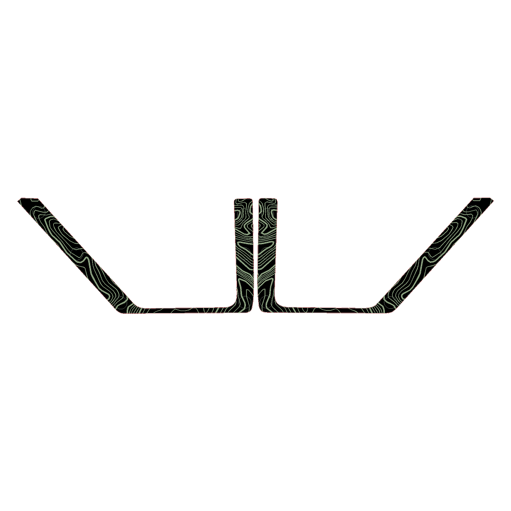 Topo Front Door Net Trim Overlay Kit (Printed Series) - 2021+ Bronco StickerFab