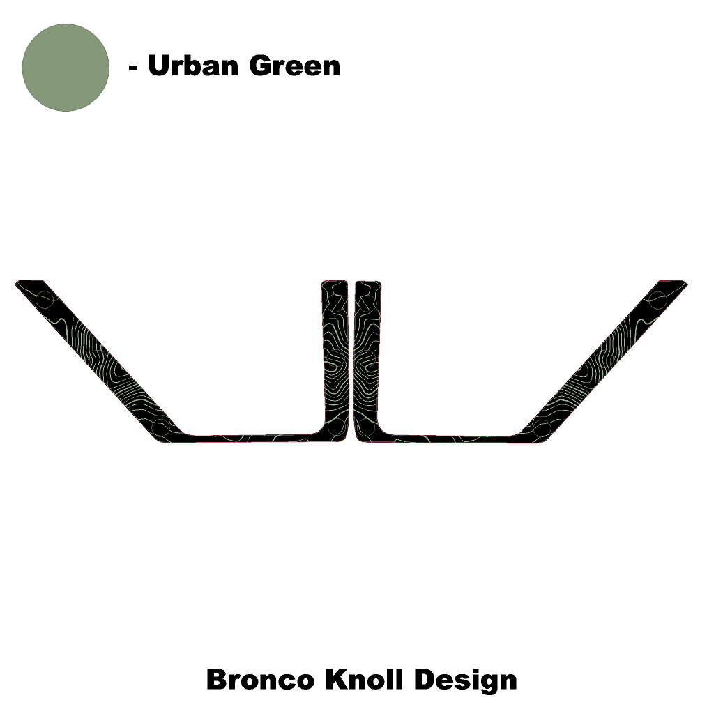 Topo Front Door Net Trim Overlay Kit (Printed Series) - 2021+ Bronco StickerFab