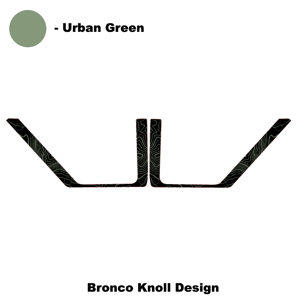 Topo Rear Door Net Trim Overlay Kit (Printed Series) - 2021+ Bronco StickerFab