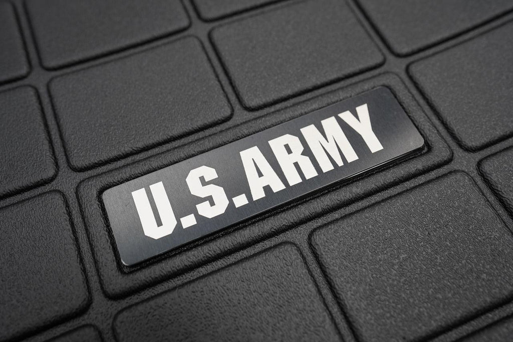US Military Logo Emblem for Weathertech All Weather Floor Mats (Metal Etched) - Universal StickerFab