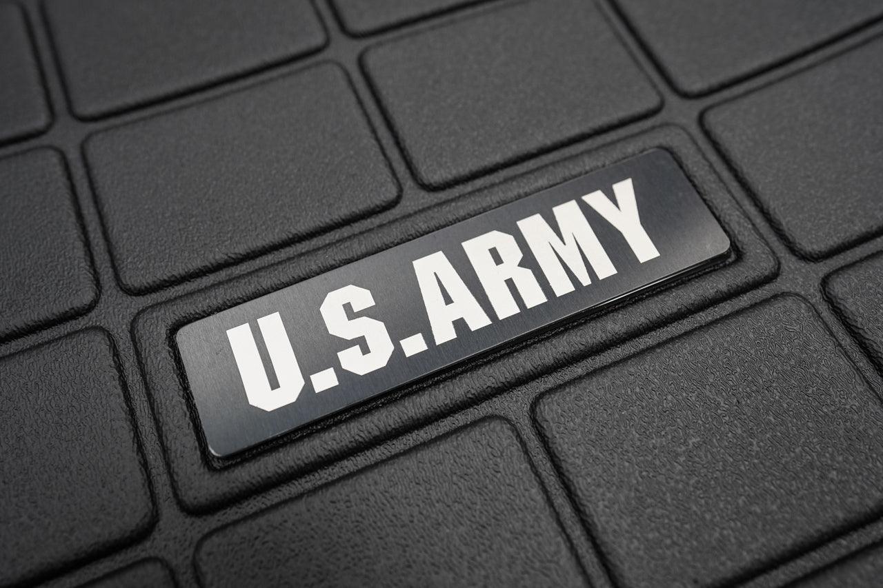 US Military Logo Emblem for Weathertech All Weather Floor Mats (Metal Etched) - Universal StickerFab